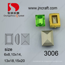 Glas Rechteck Diamant Anhänger Stein (DZ-3006)